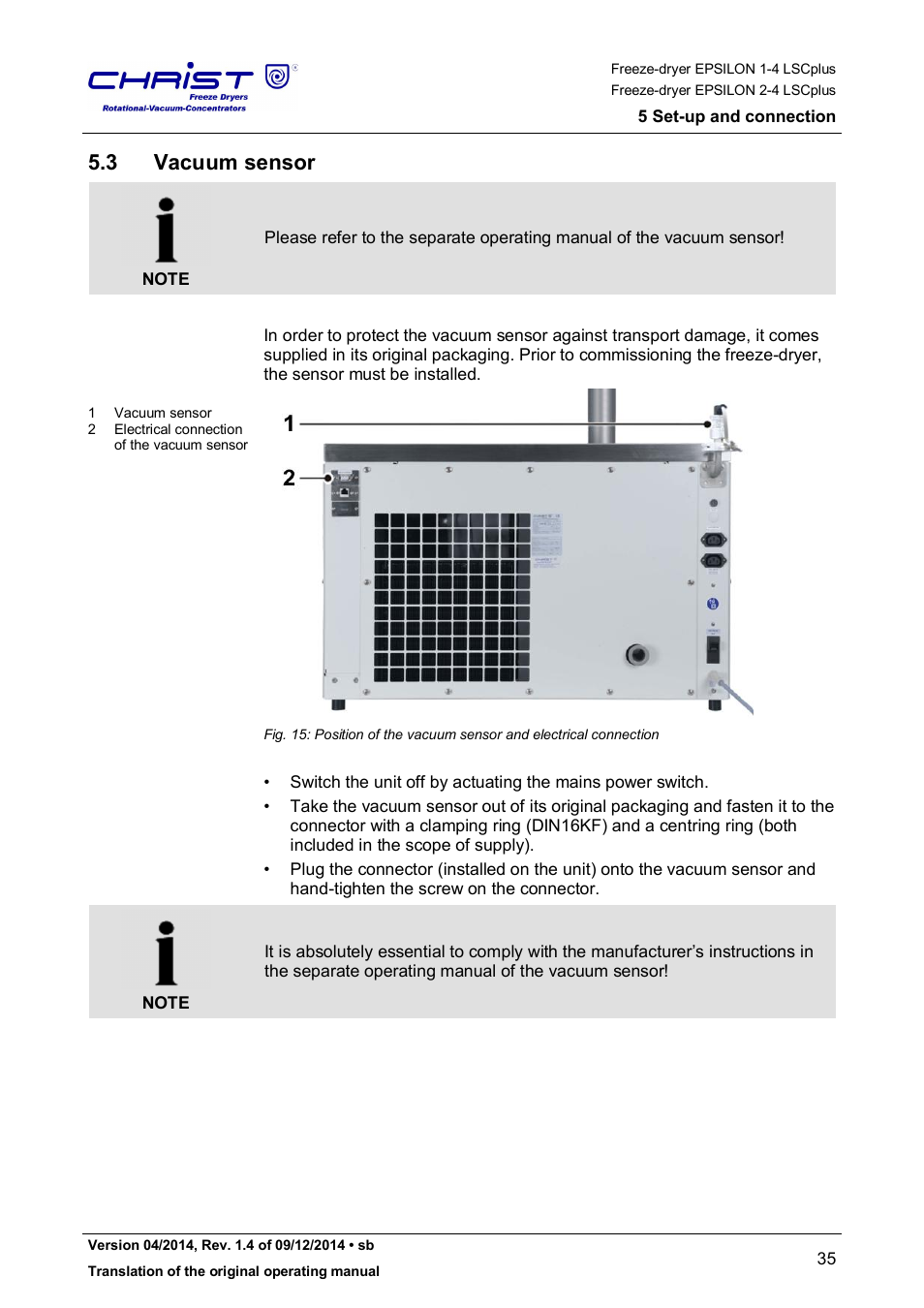 3 vacuum sensor | Martin Christ Epsilon 2-4 LSCplus User Manual | Page 35 / 131