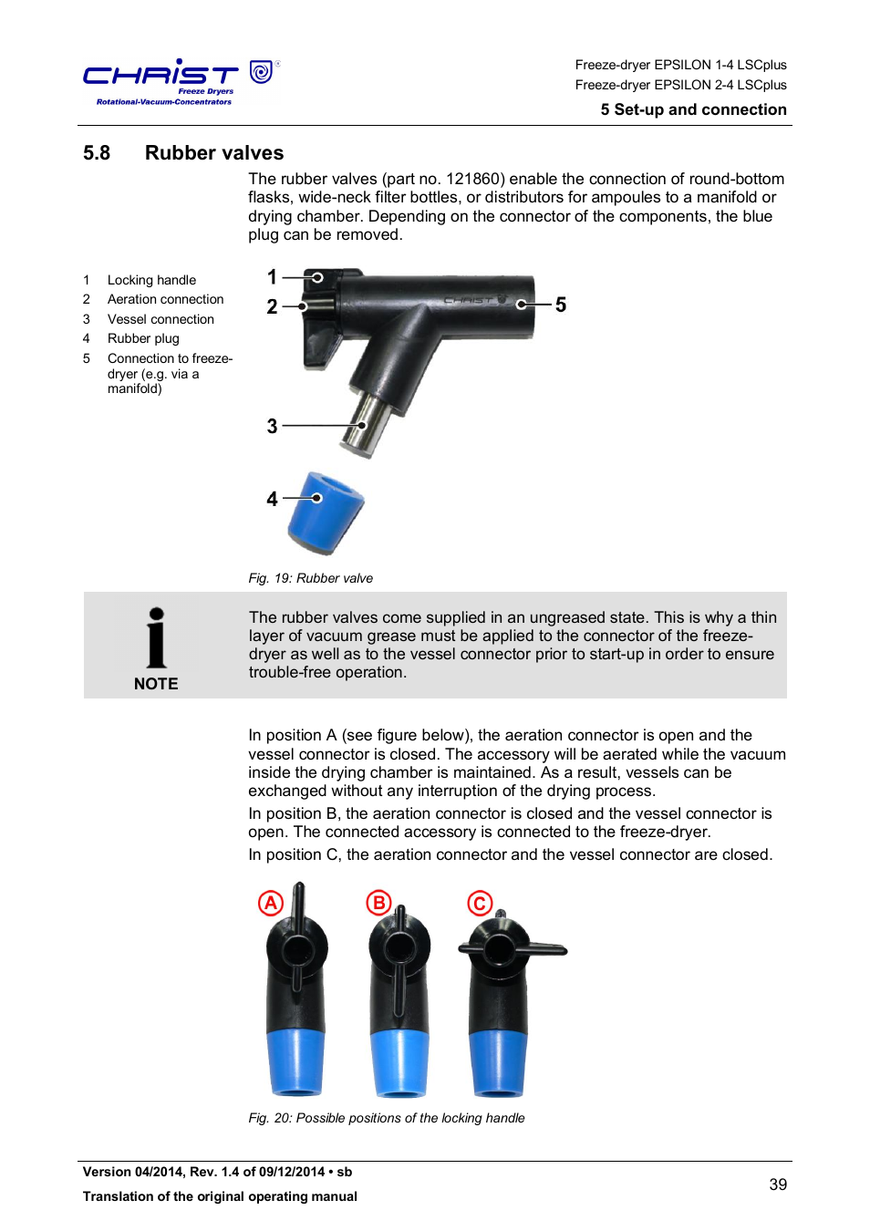 8 rubber valves | Martin Christ Epsilon 2-4 LSCplus User Manual | Page 39 / 131