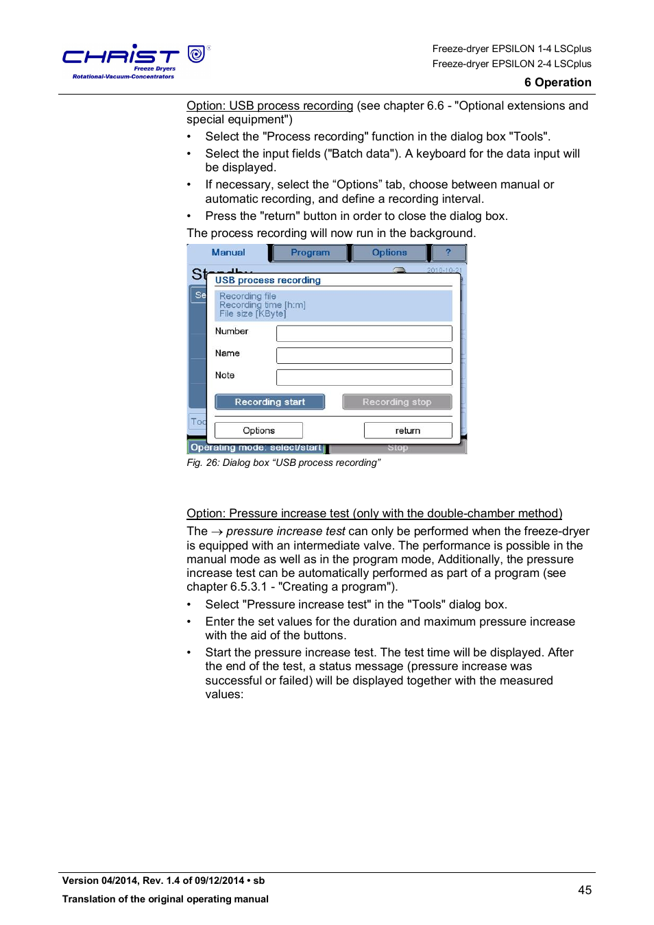 Martin Christ Epsilon 2-4 LSCplus User Manual | Page 45 / 131