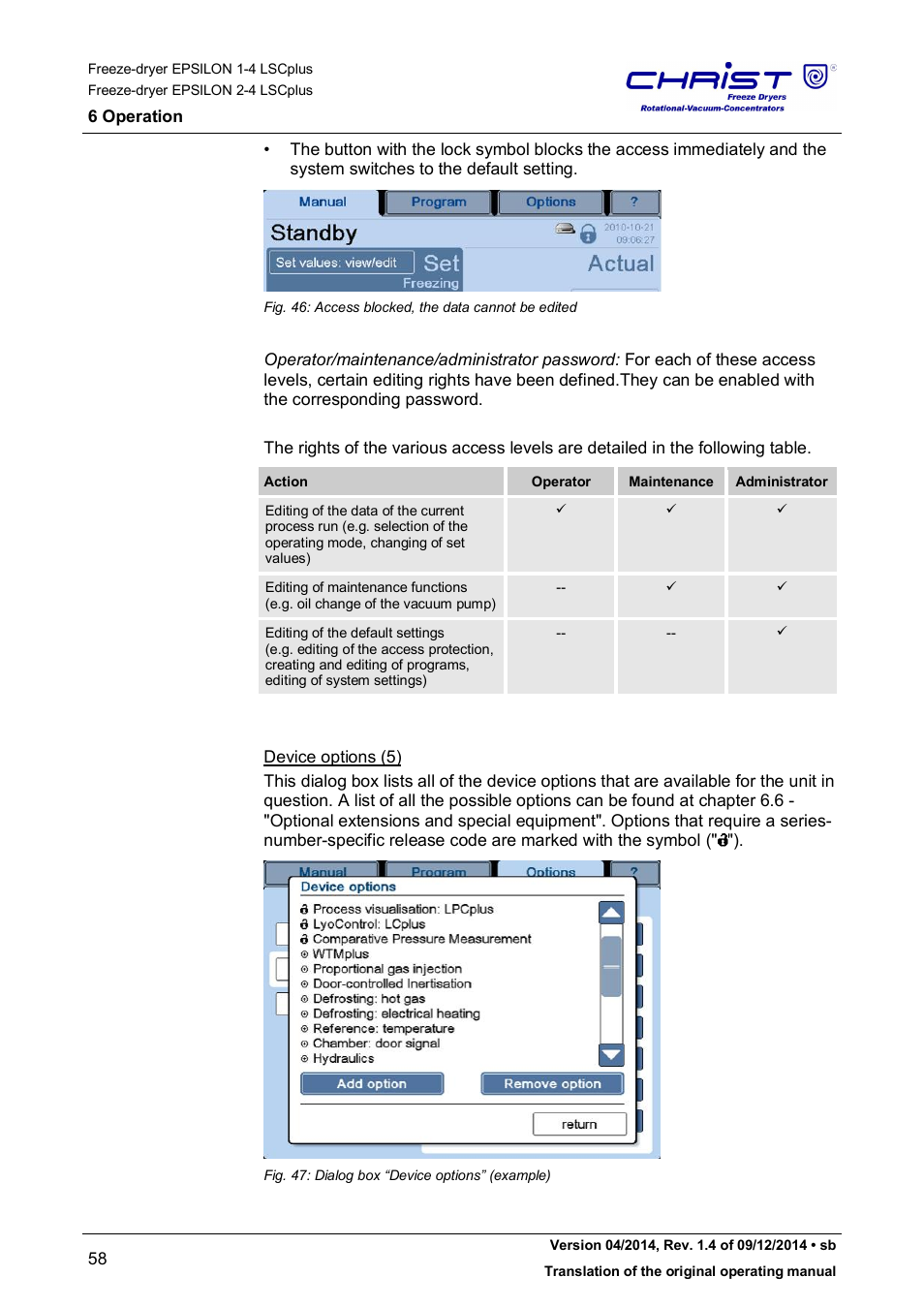 Martin Christ Epsilon 2-4 LSCplus User Manual | Page 58 / 131