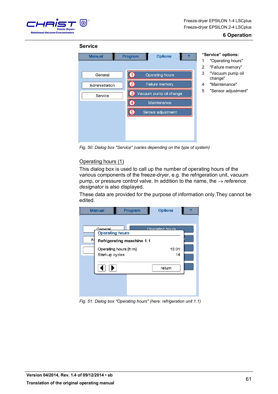 Martin Christ Epsilon 2-4 LSCplus User Manual | Page 61 / 131