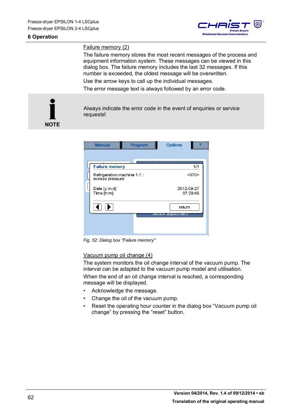 Martin Christ Epsilon 2-4 LSCplus User Manual | Page 62 / 131