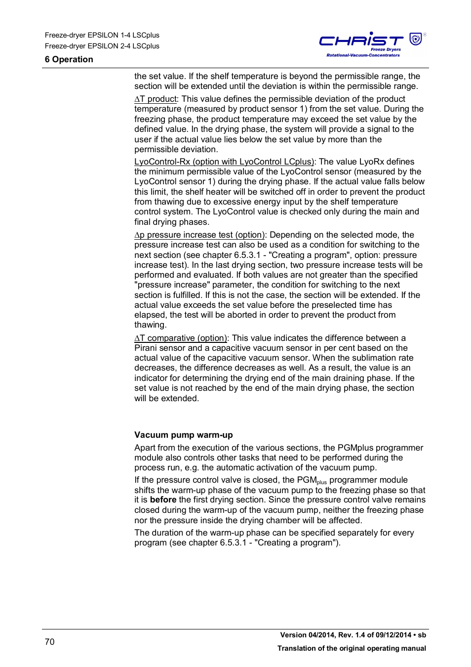 Martin Christ Epsilon 2-4 LSCplus User Manual | Page 70 / 131