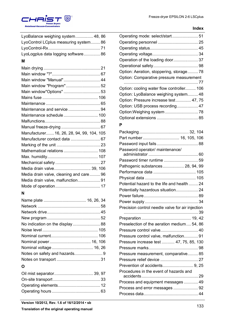 Martin Christ Epsilon 2-6D LSCplus User Manual | Page 133 / 135