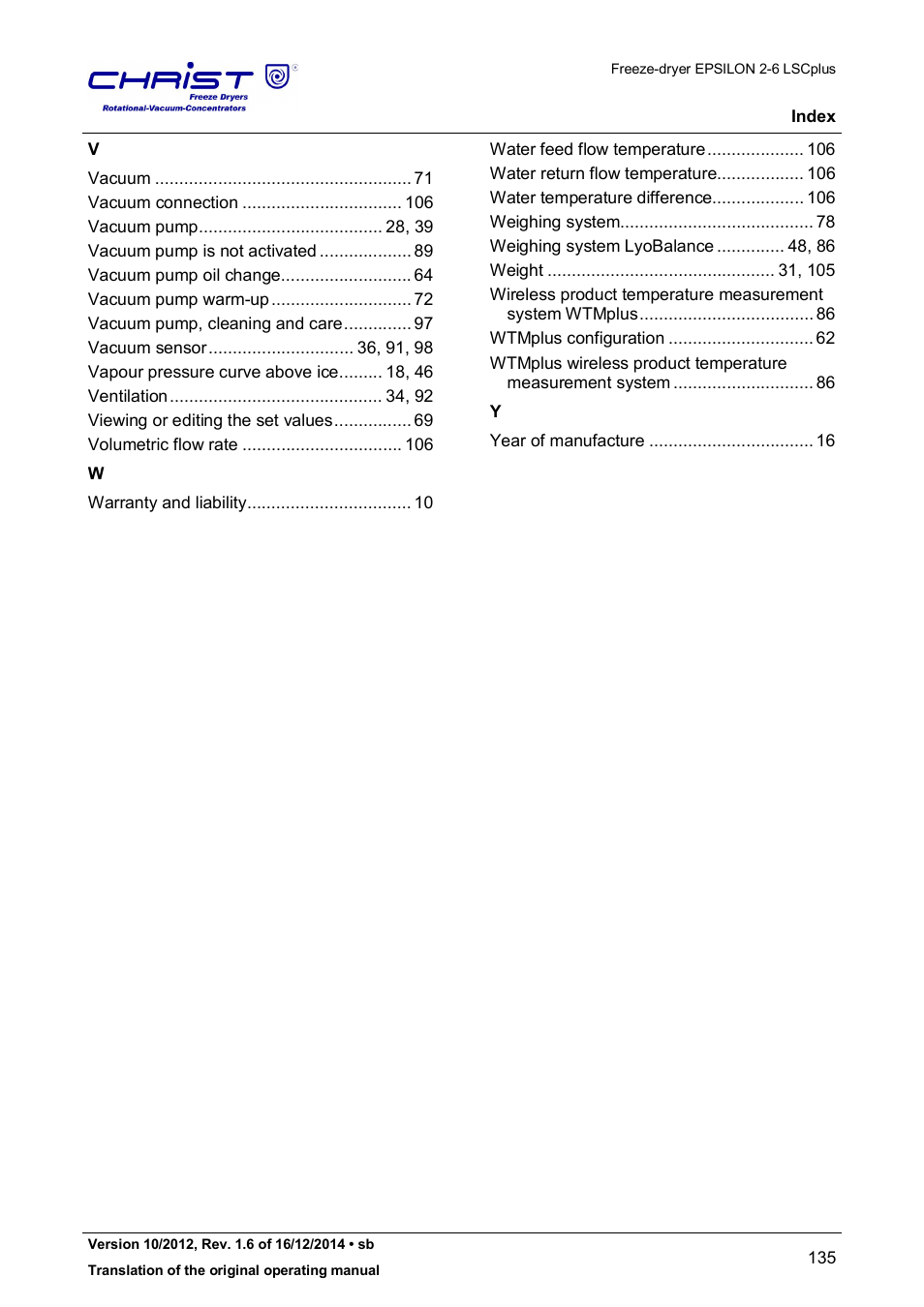Martin Christ Epsilon 2-6D LSCplus User Manual | Page 135 / 135