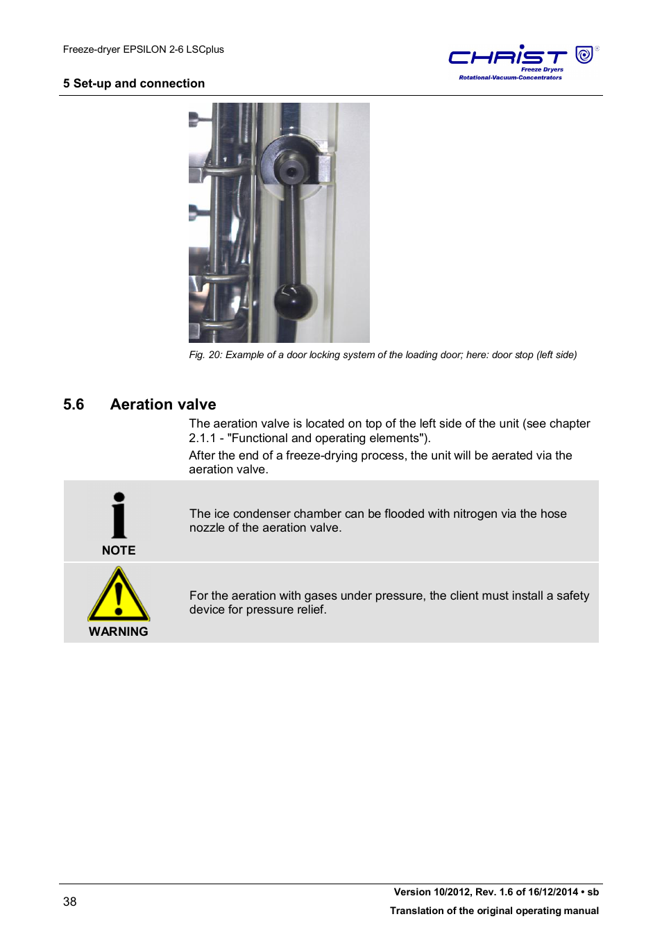 6 aeration valve | Martin Christ Epsilon 2-6D LSCplus User Manual | Page 38 / 135