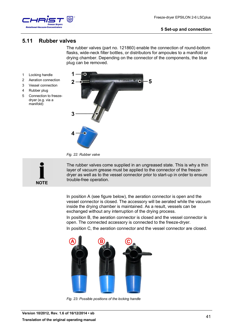 11 rubber valves | Martin Christ Epsilon 2-6D LSCplus User Manual | Page 41 / 135