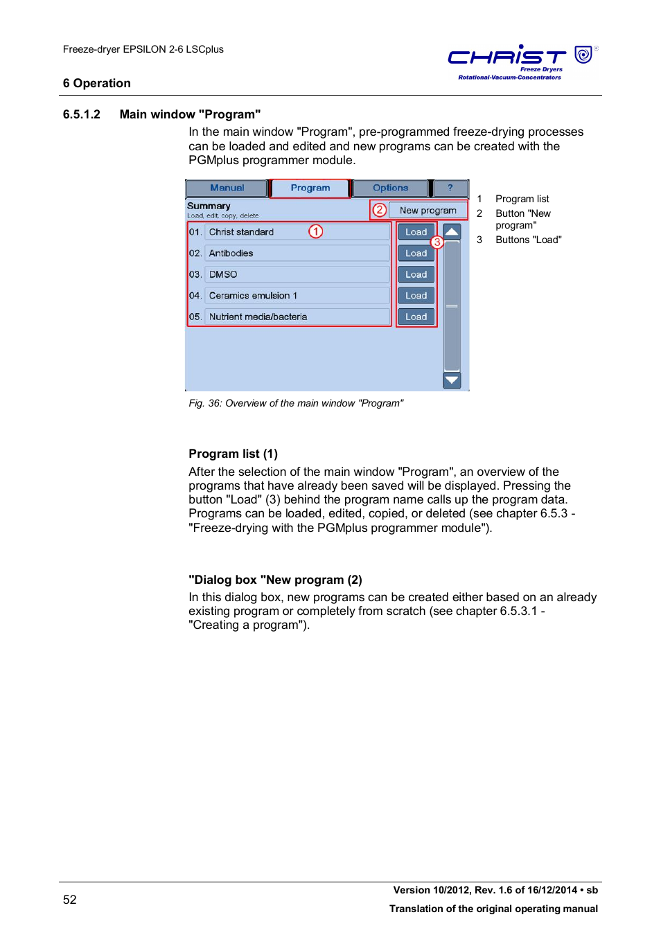 Martin Christ Epsilon 2-6D LSCplus User Manual | Page 52 / 135