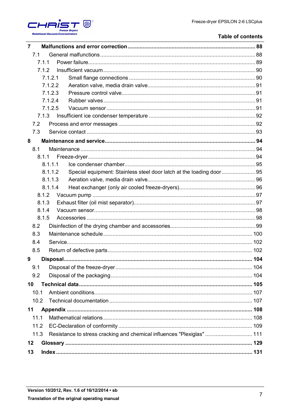 Martin Christ Epsilon 2-6D LSCplus User Manual | Page 7 / 135