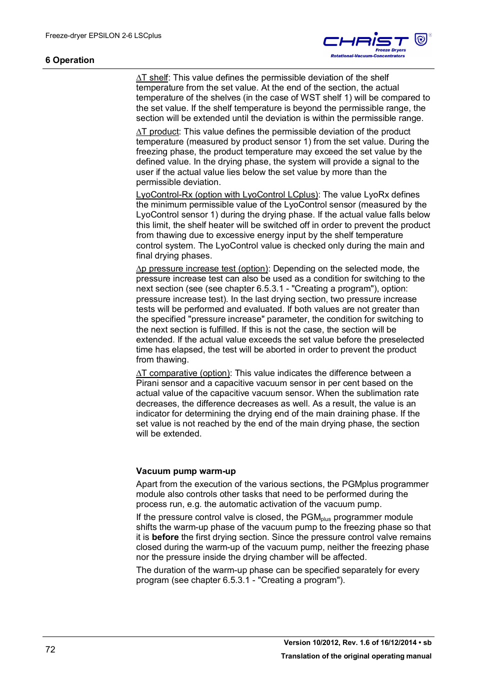 Martin Christ Epsilon 2-6D LSCplus User Manual | Page 72 / 135