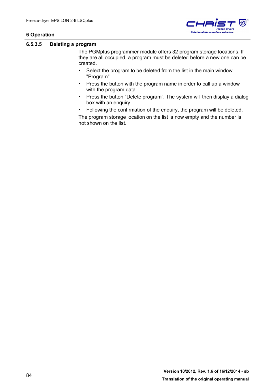 Martin Christ Epsilon 2-6D LSCplus User Manual | Page 84 / 135