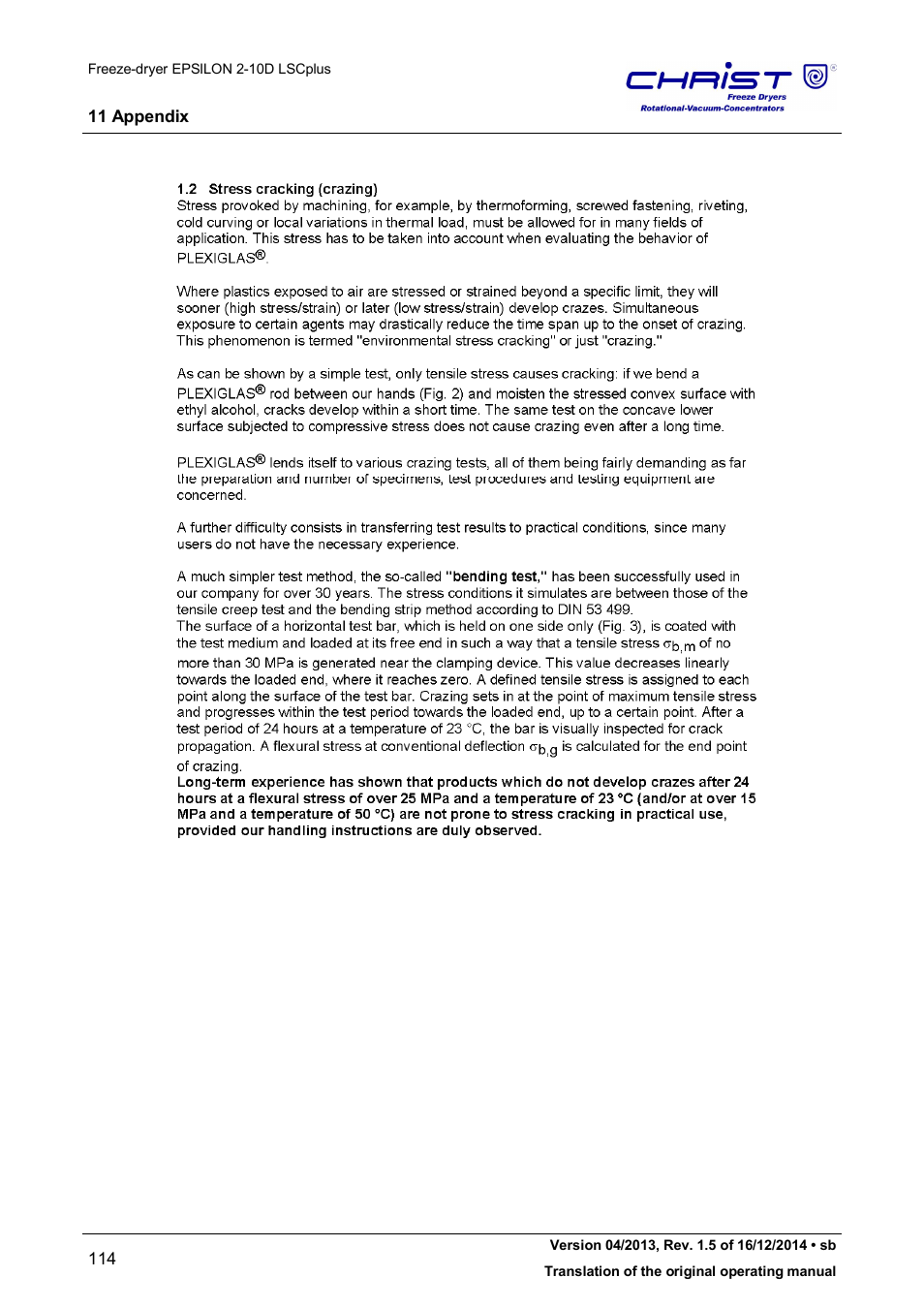 Martin Christ Epsilon 2-10D LSCplus User Manual | Page 114 / 135