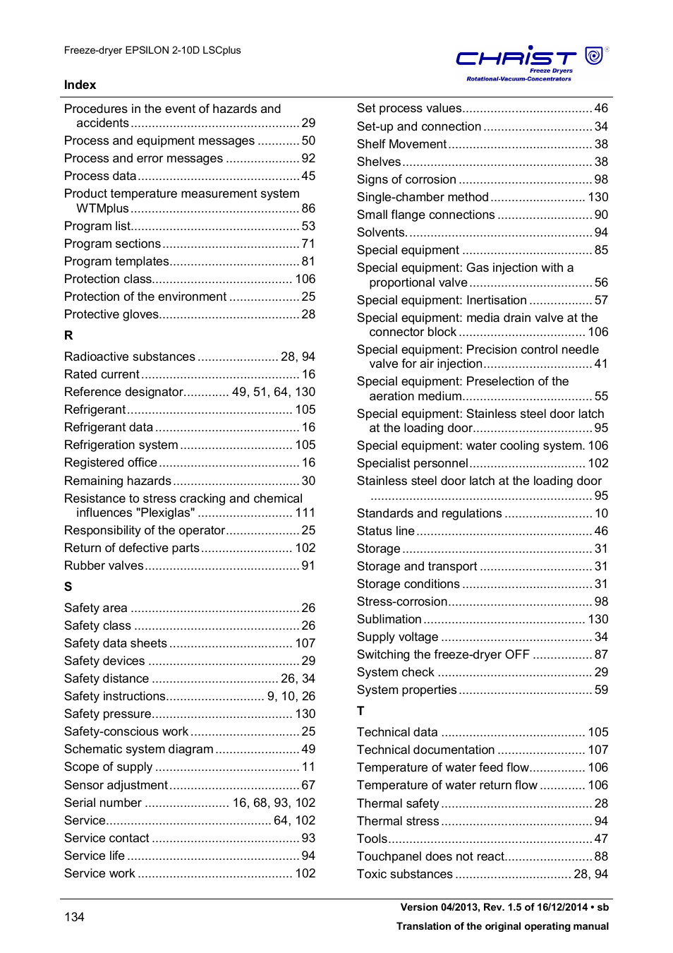 Martin Christ Epsilon 2-10D LSCplus User Manual | Page 134 / 135