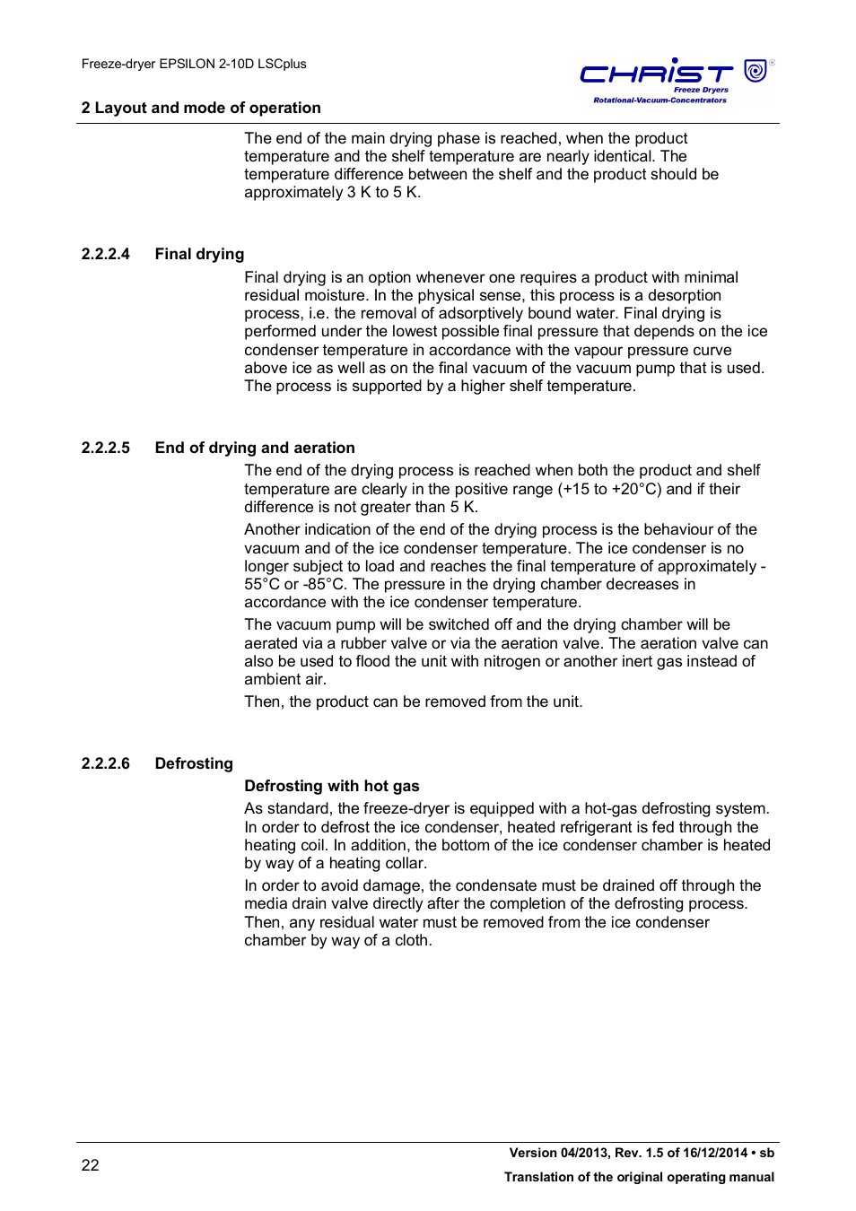 Martin Christ Epsilon 2-10D LSCplus User Manual | Page 22 / 135
