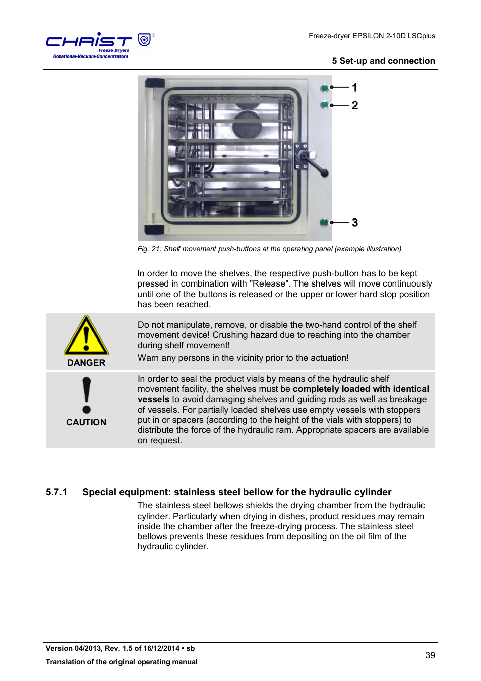 Martin Christ Epsilon 2-10D LSCplus User Manual | Page 39 / 135