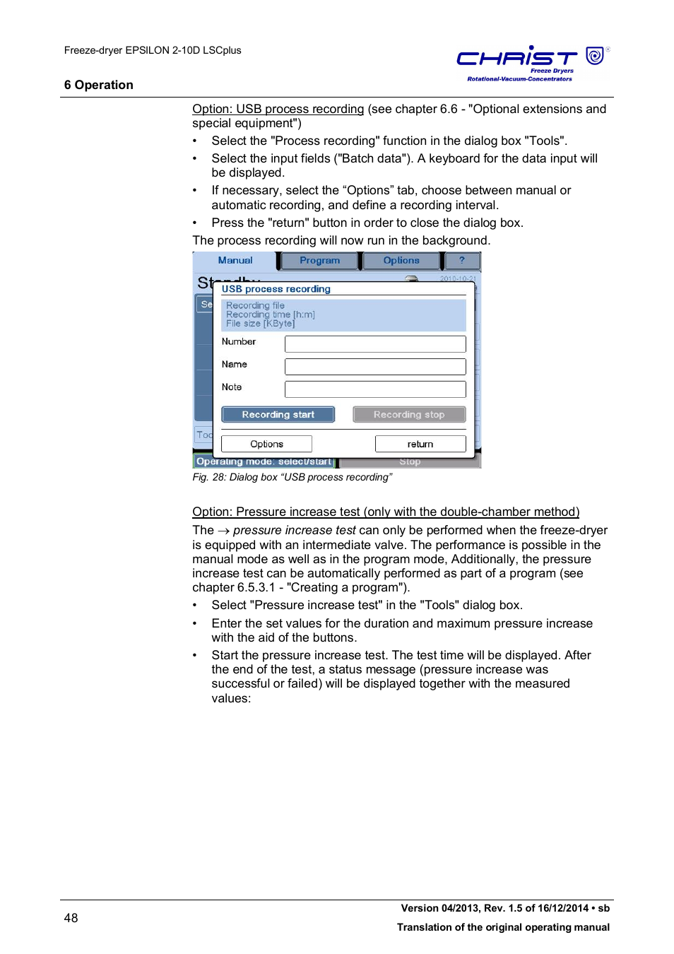 Martin Christ Epsilon 2-10D LSCplus User Manual | Page 48 / 135