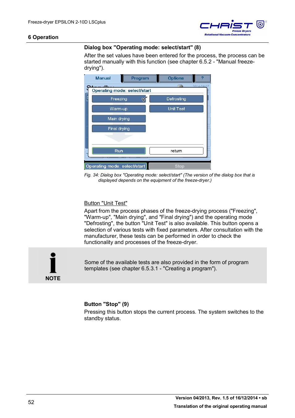 Martin Christ Epsilon 2-10D LSCplus User Manual | Page 52 / 135