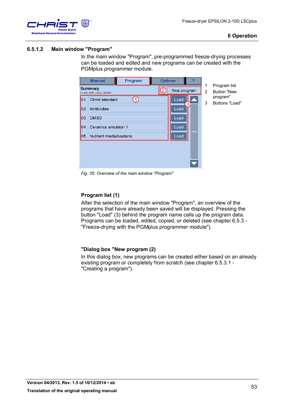 Martin Christ Epsilon 2-10D LSCplus User Manual | Page 53 / 135