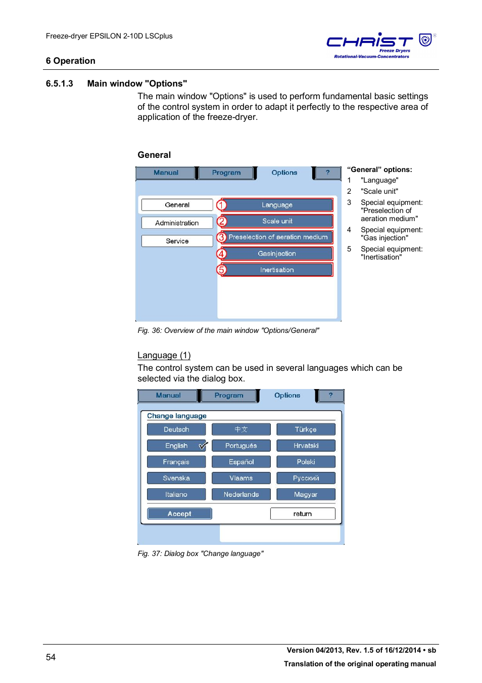 Martin Christ Epsilon 2-10D LSCplus User Manual | Page 54 / 135