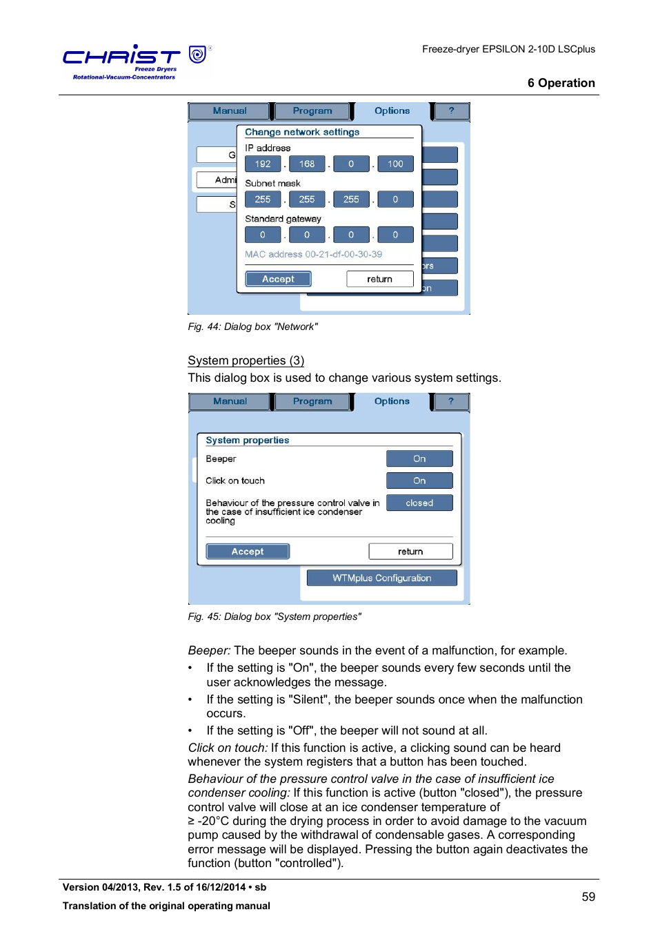 Martin Christ Epsilon 2-10D LSCplus User Manual | Page 59 / 135