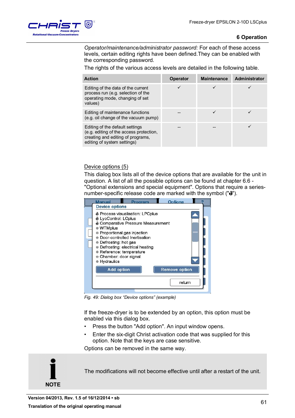 Martin Christ Epsilon 2-10D LSCplus User Manual | Page 61 / 135