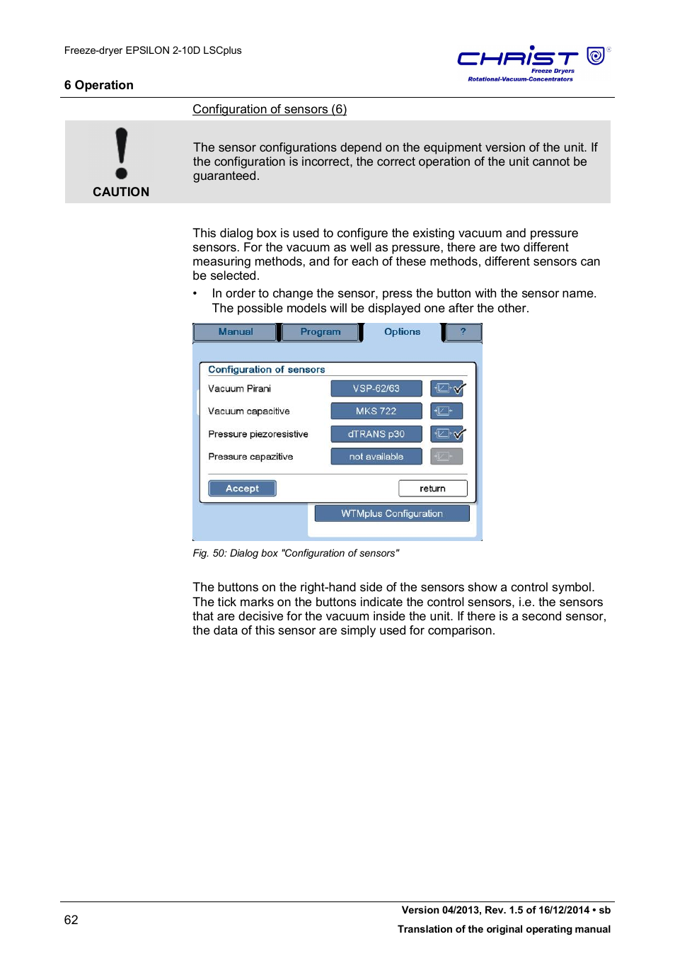 Martin Christ Epsilon 2-10D LSCplus User Manual | Page 62 / 135