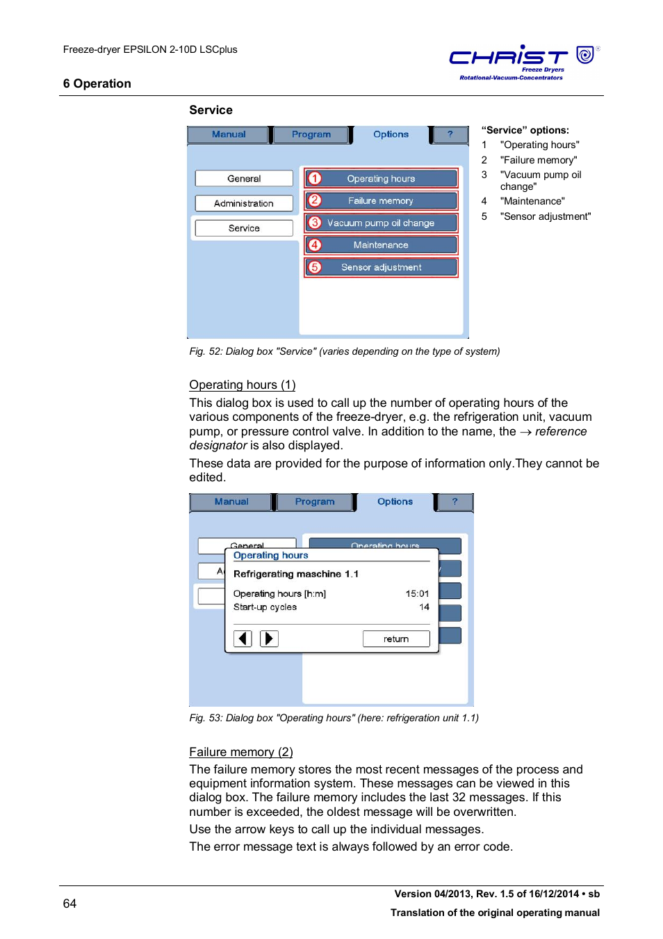 Martin Christ Epsilon 2-10D LSCplus User Manual | Page 64 / 135