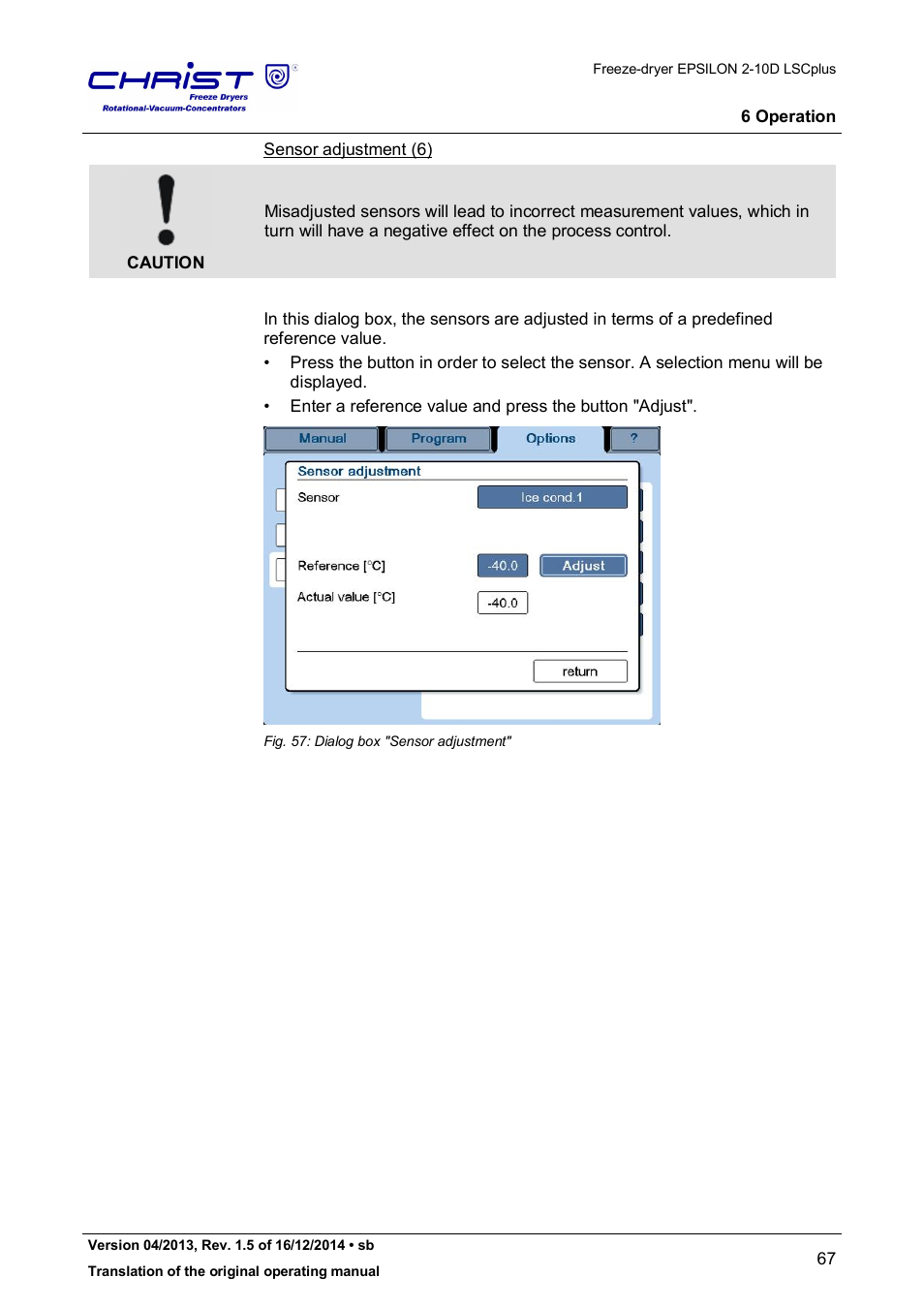 Martin Christ Epsilon 2-10D LSCplus User Manual | Page 67 / 135