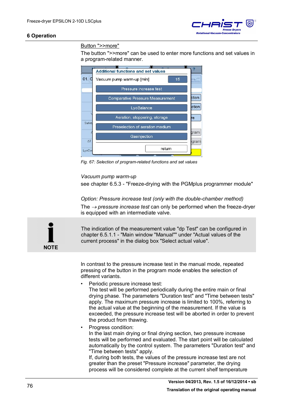Martin Christ Epsilon 2-10D LSCplus User Manual | Page 76 / 135