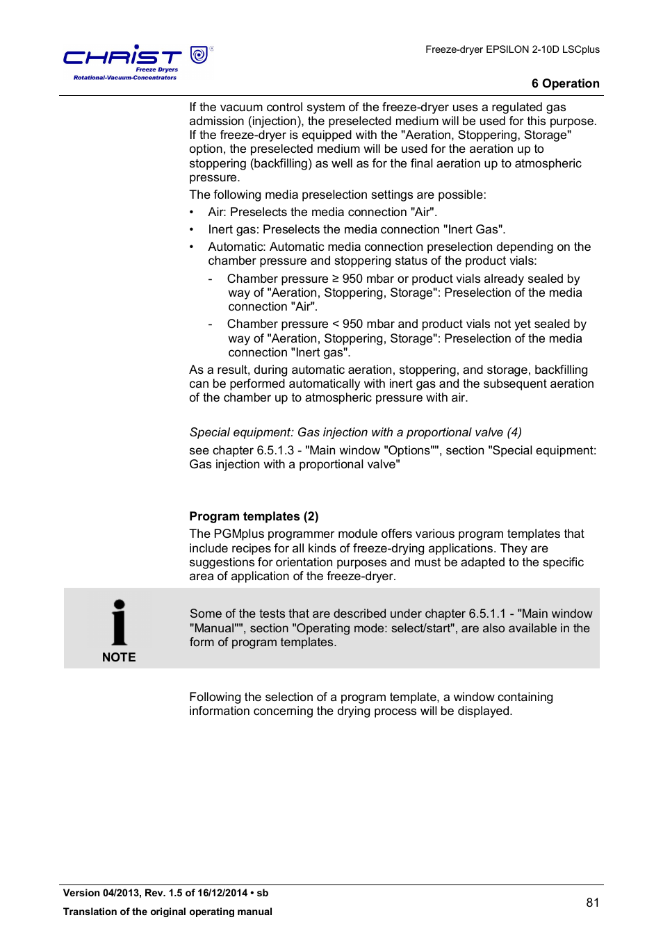 Martin Christ Epsilon 2-10D LSCplus User Manual | Page 81 / 135