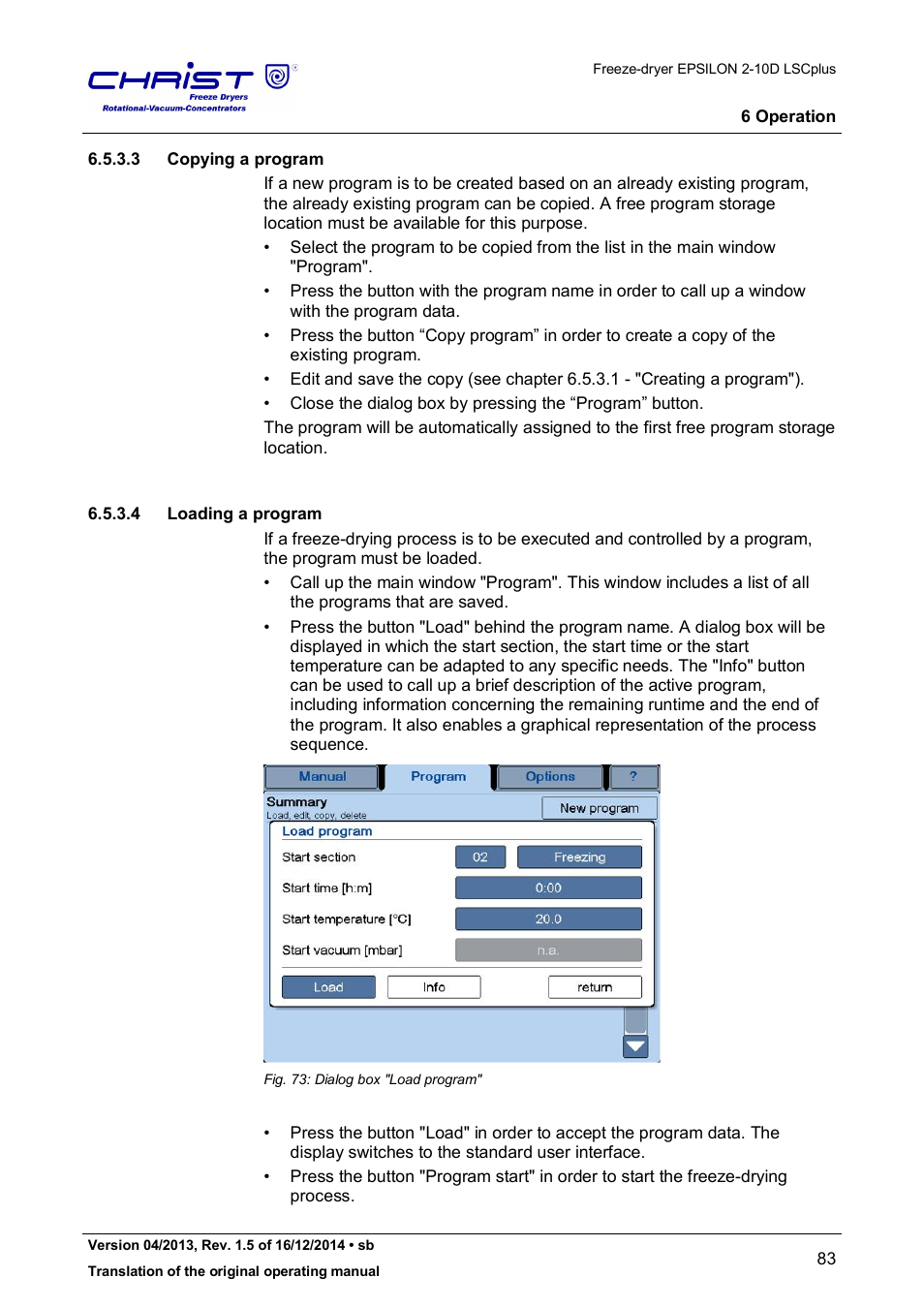 Martin Christ Epsilon 2-10D LSCplus User Manual | Page 83 / 135