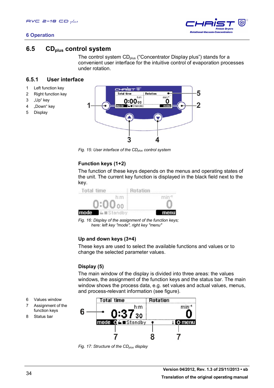 5 cd, Control system, 1 user interface | Martin Christ RVC 2-18 CDplus User Manual | Page 34 / 78