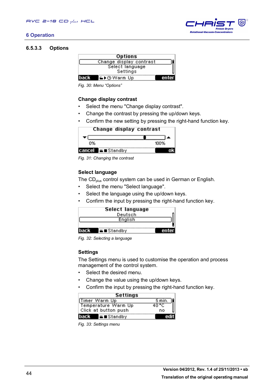 Martin Christ RVC 2-18 CDplus User Manual | Page 44 / 84