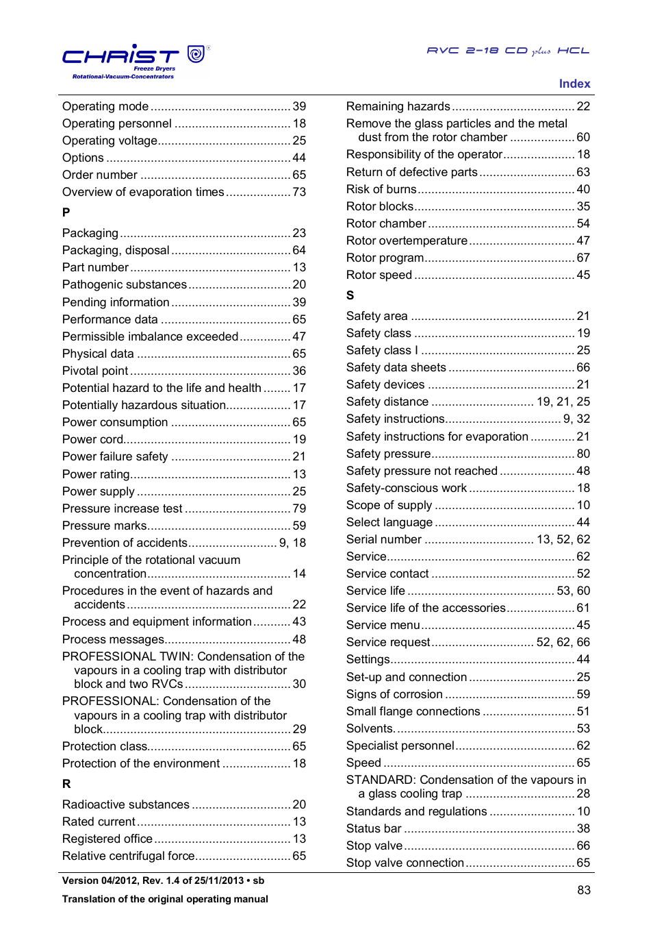 Martin Christ RVC 2-18 CDplus User Manual | Page 83 / 84