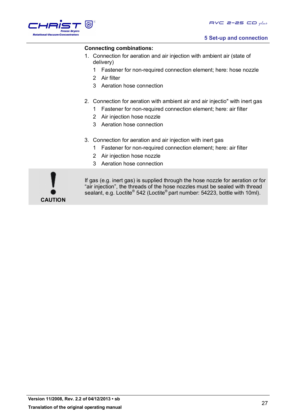 Martin Christ RVC 2-25 CDplus User Manual | Page 27 / 86