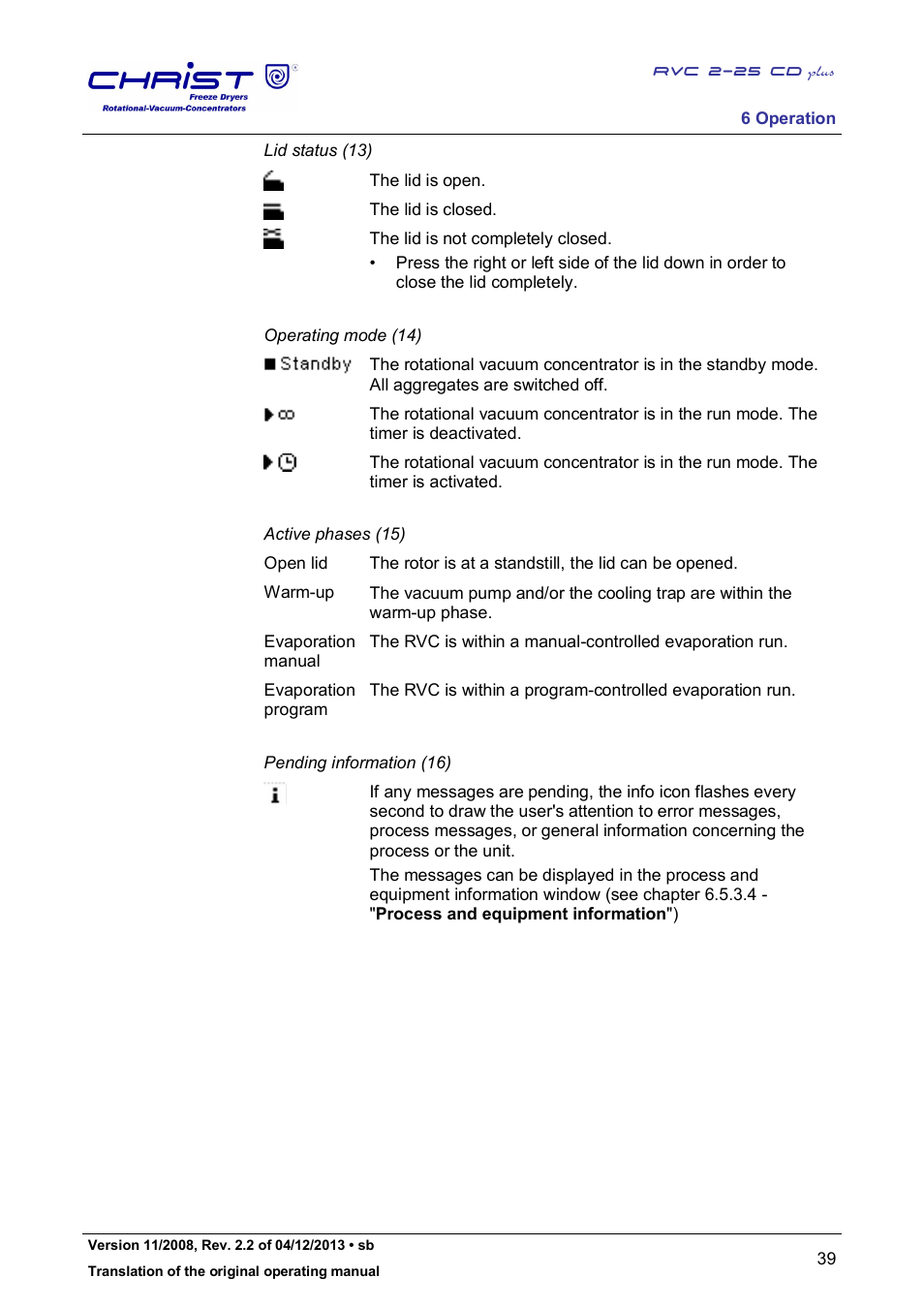 Martin Christ RVC 2-25 CDplus User Manual | Page 39 / 86