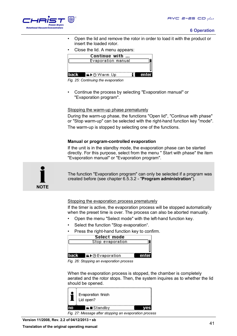 Martin Christ RVC 2-25 CDplus User Manual | Page 41 / 86