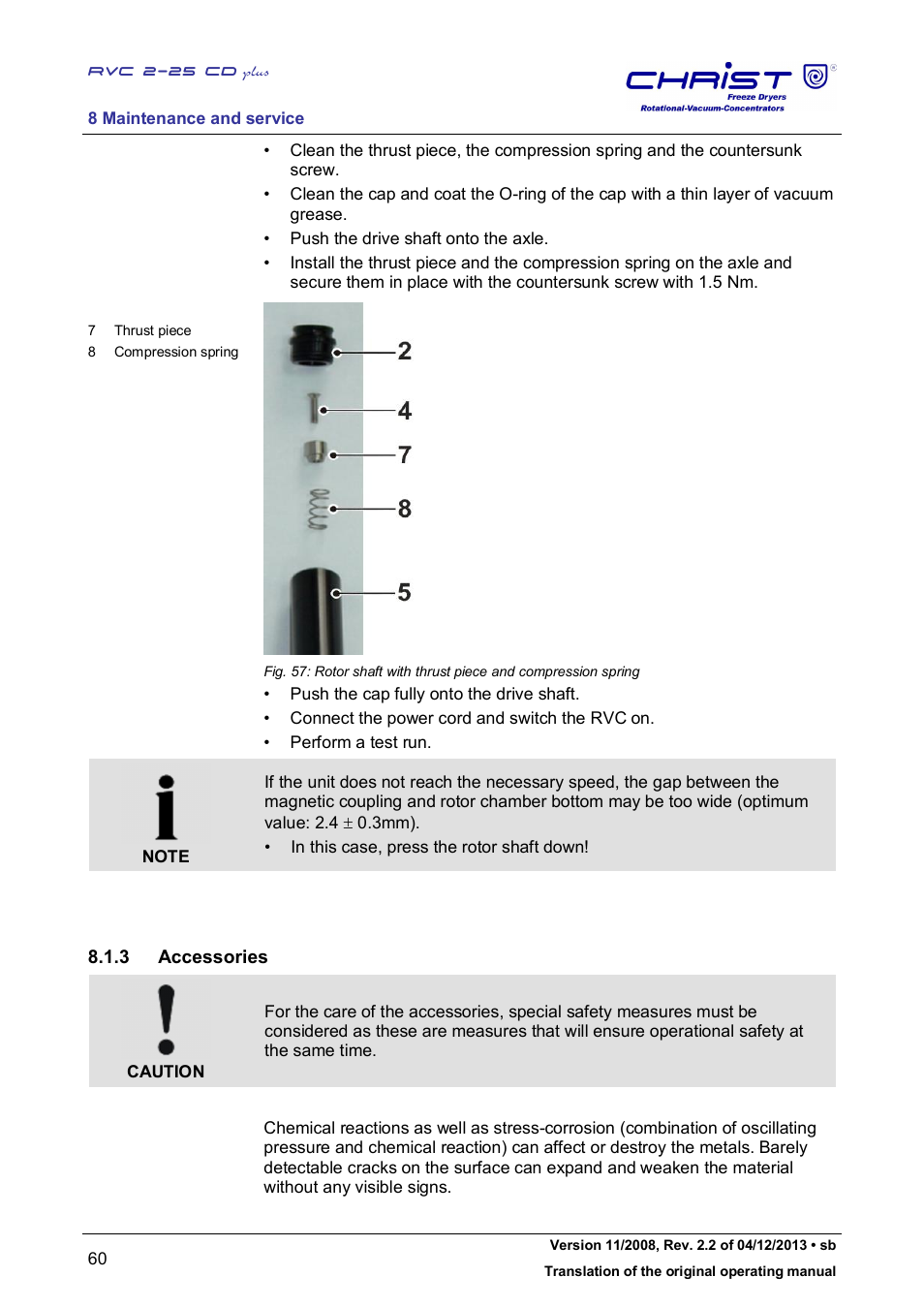 3 accessories | Martin Christ RVC 2-25 CDplus User Manual | Page 60 / 86