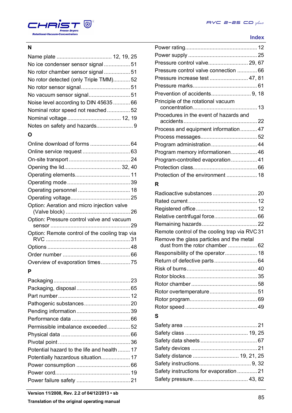 Martin Christ RVC 2-25 CDplus User Manual | Page 85 / 86