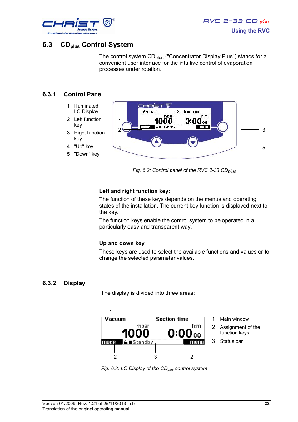 3 cd, Control system | Martin Christ RVC 2-33 CDplus User Manual | Page 33 / 84