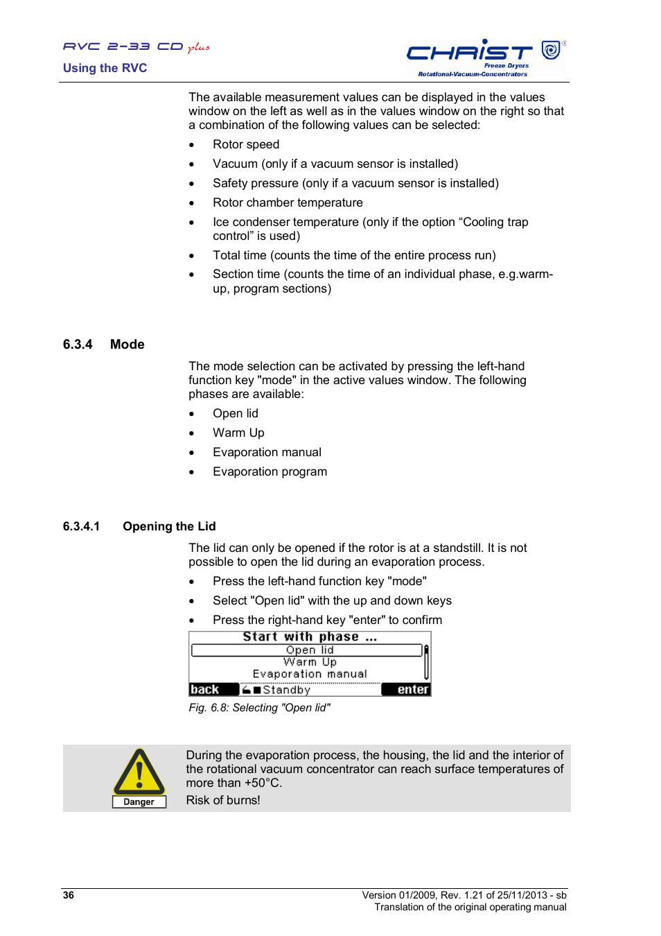 Martin Christ RVC 2-33 CDplus User Manual | Page 36 / 84