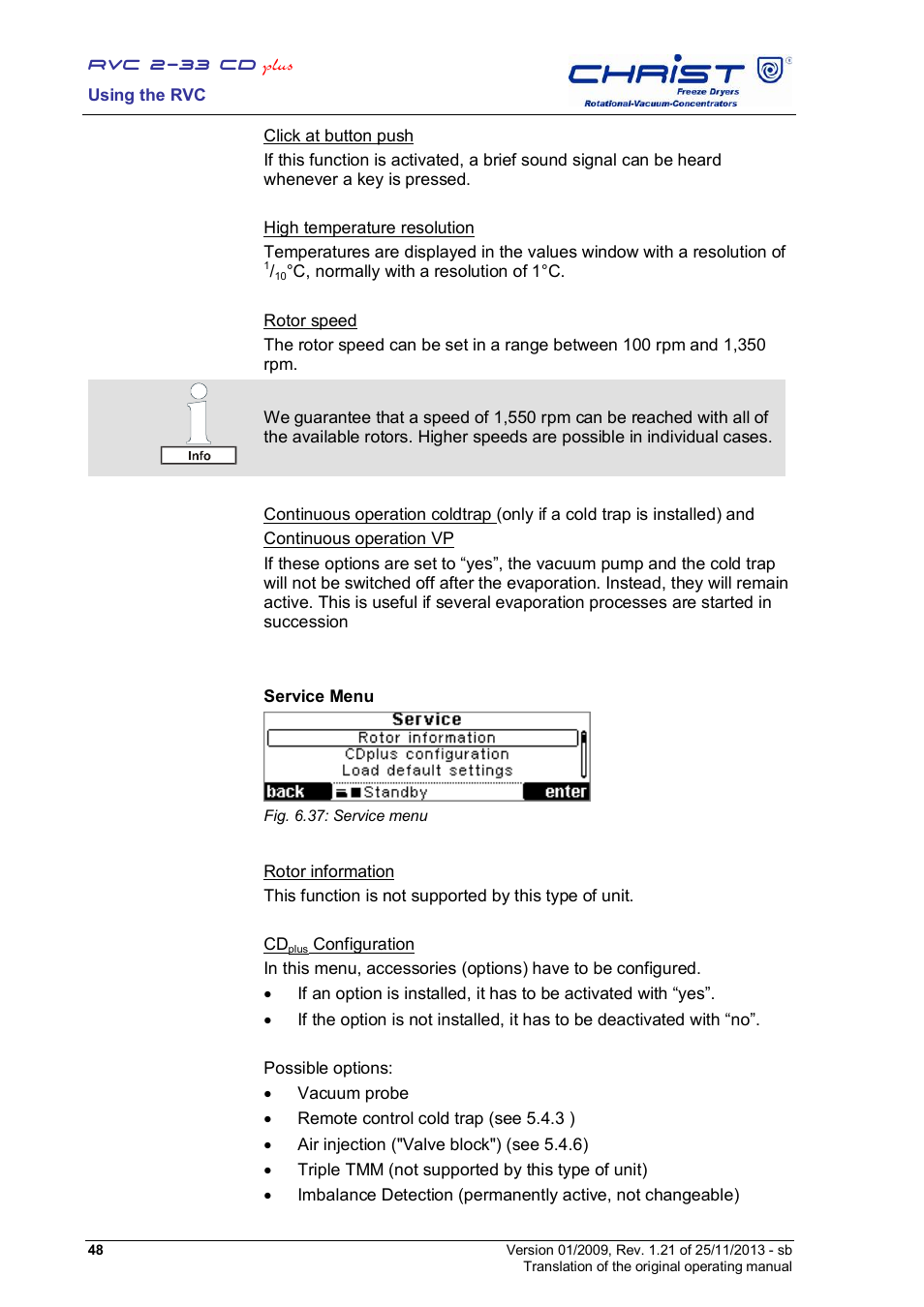 Martin Christ RVC 2-33 CDplus User Manual | Page 48 / 84