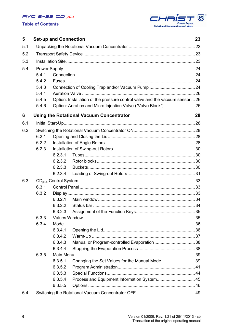 Martin Christ RVC 2-33 CDplus User Manual | Page 6 / 84