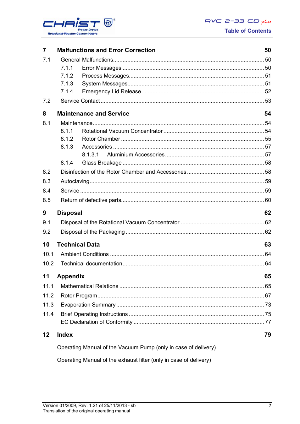 Martin Christ RVC 2-33 CDplus User Manual | Page 7 / 84