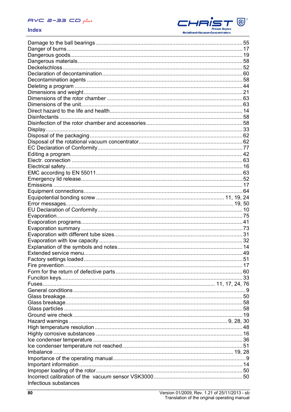 Martin Christ RVC 2-33 CDplus User Manual | Page 80 / 84