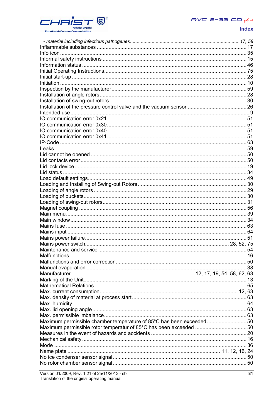 Martin Christ RVC 2-33 CDplus User Manual | Page 81 / 84