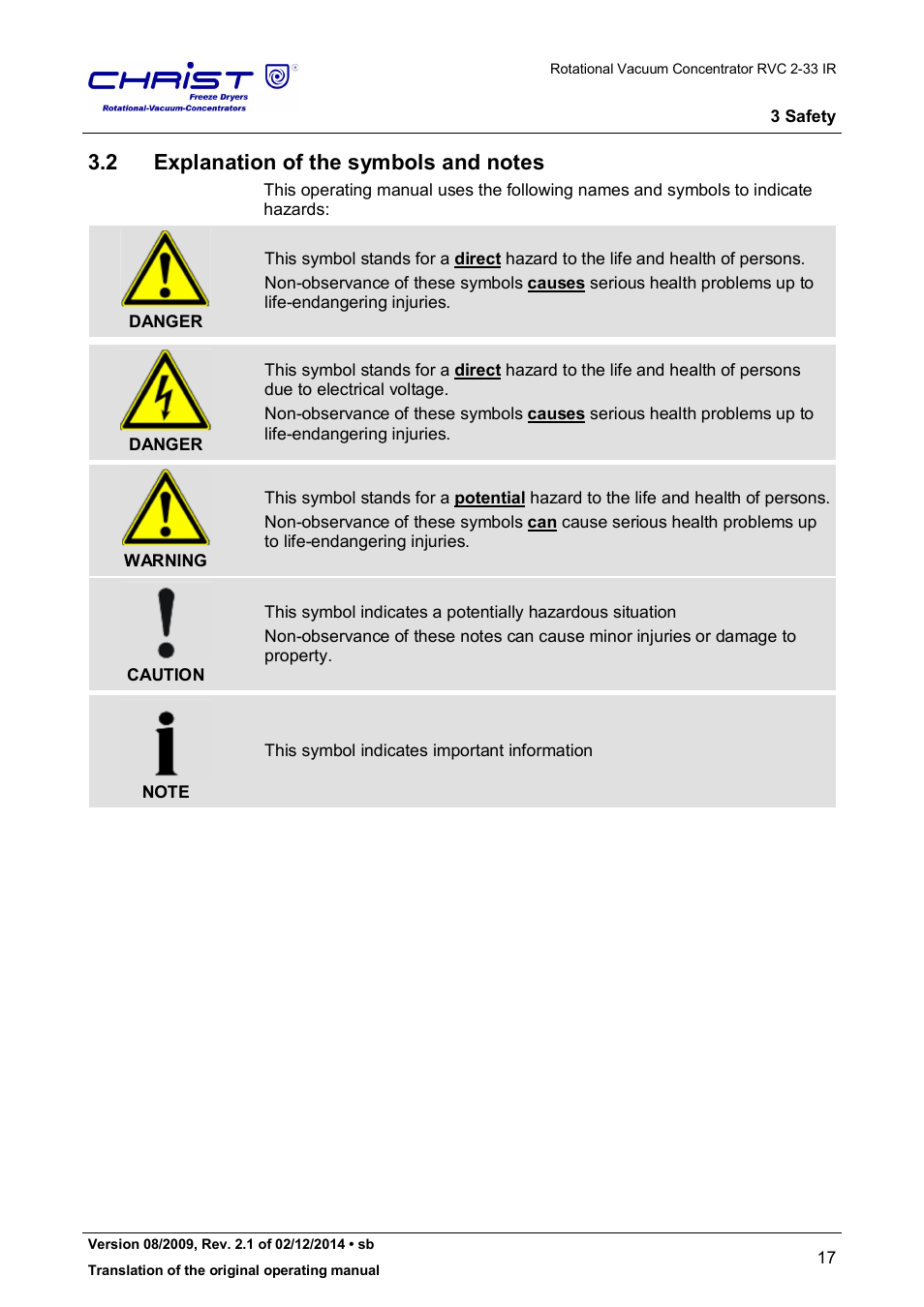 Martin Christ RVC 2-33 CDplus User Manual | Page 17 / 98