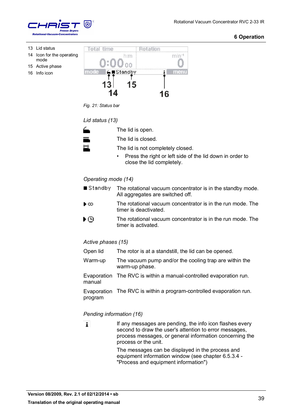 Martin Christ RVC 2-33 CDplus User Manual | Page 39 / 98