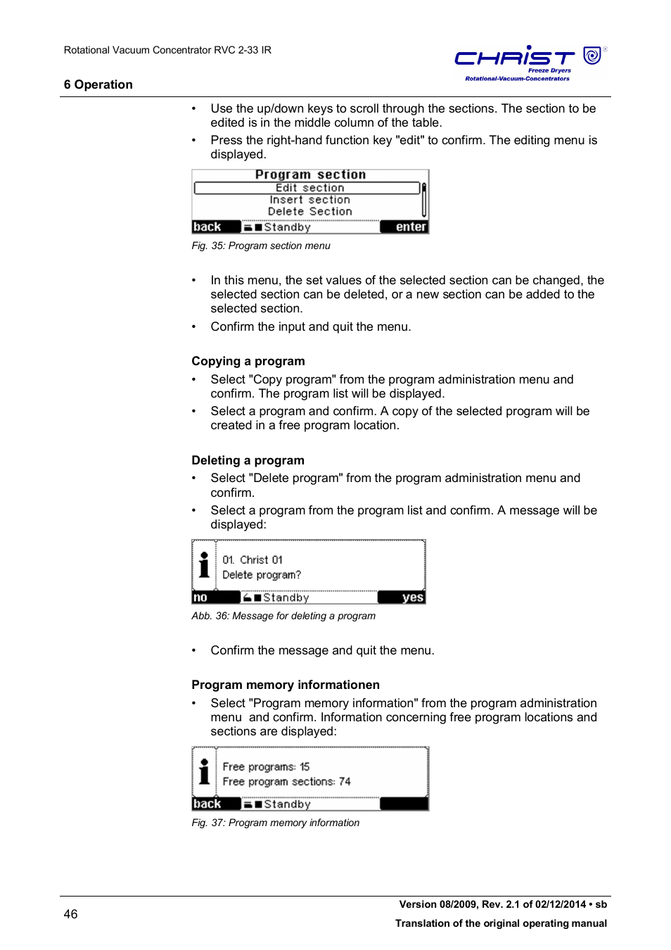 Martin Christ RVC 2-33 CDplus User Manual | Page 46 / 98