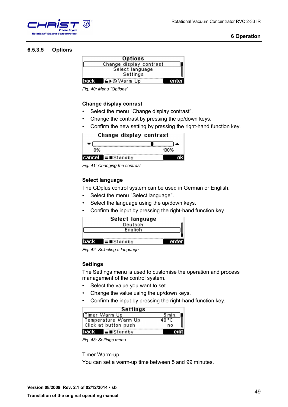 Martin Christ RVC 2-33 CDplus User Manual | Page 49 / 98